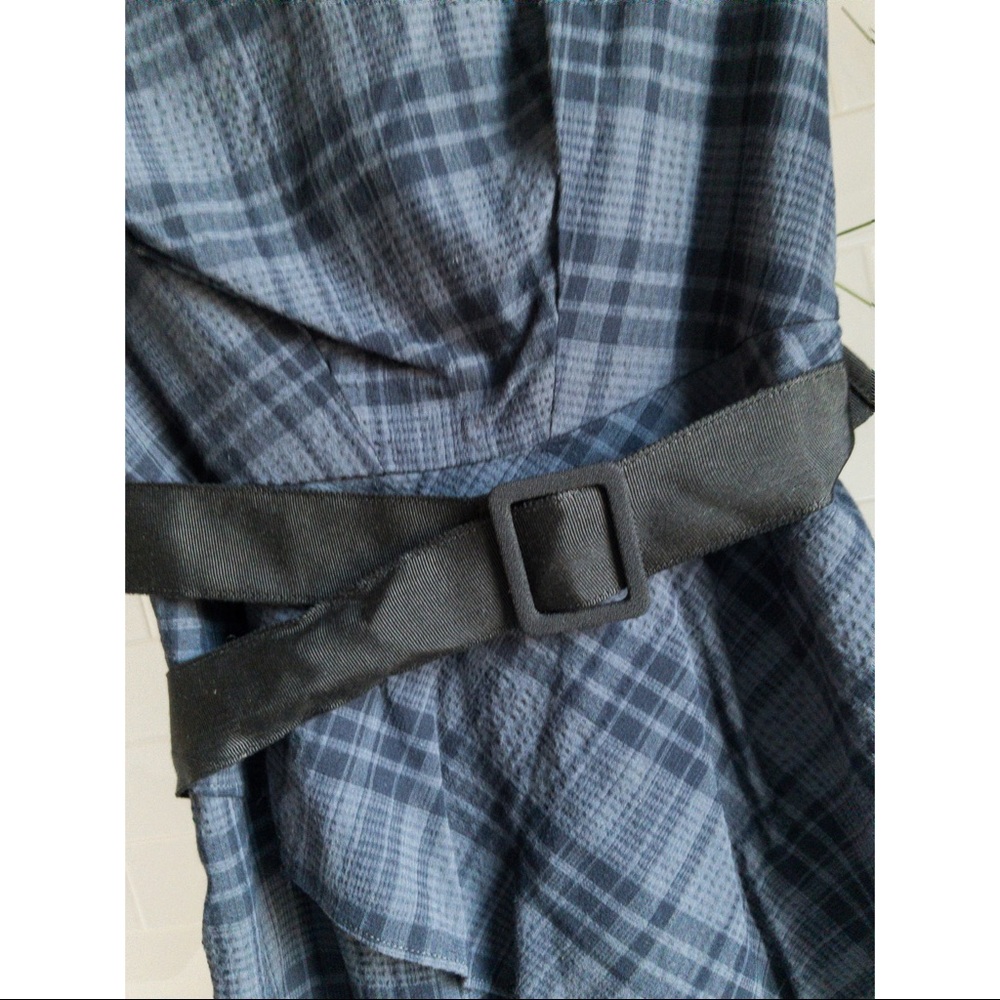 Banana Republic Petite 0 Dress Black and Grey Check